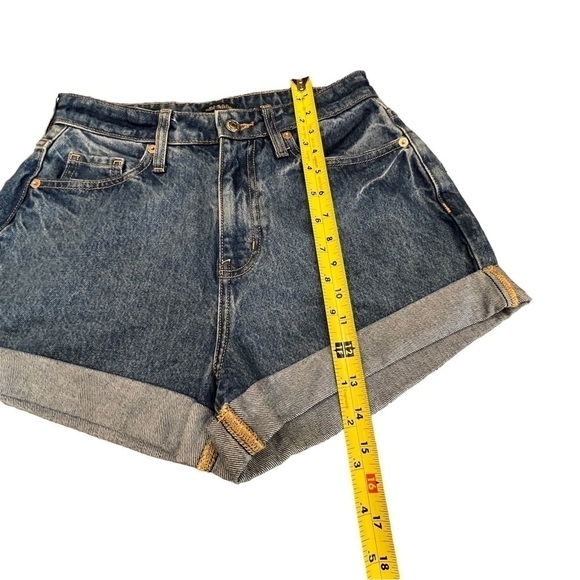 WILD FABLE Highest Rise Mom Shorts, HAPPY Stitched on Back Pocket, Boho Festival - Picture 7 of 13